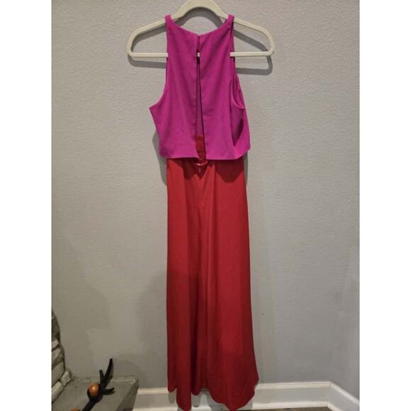 Jill Stuart Women's Colorblock Maxi Dress Size 8 One-Shoulder - Picture 5 of 9